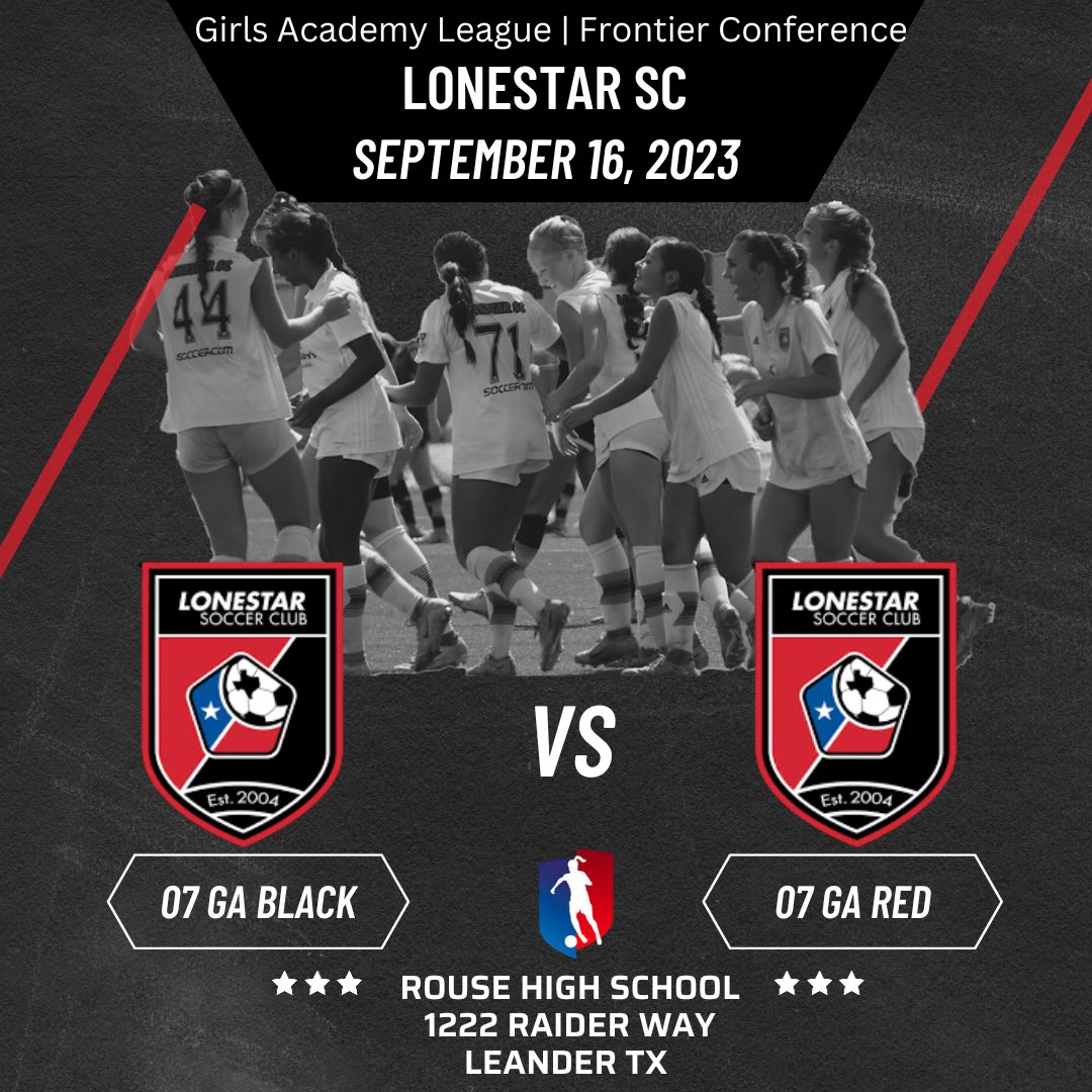 Looking forward to getting on the field this weekend to play against our fellow Lonestar teammates!

#wearelonestar 
<a href="/LonestarSC/">Lonestar SC ⚽️</a> 
<a href="/LonestarGA/">Lonestar SC GA</a> 
<a href="/GAcademyLeague/">Girls Academy</a>