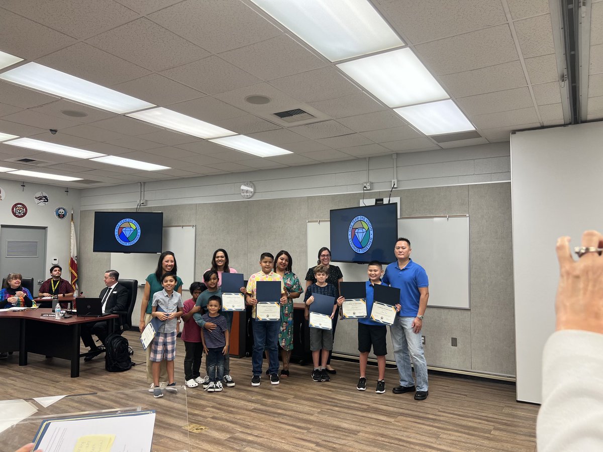 laderapalma's tweet photo. Celebrating students who achieved a perfect score on the state test @LHSchools Board Mtg! Our own LP dragon Leland got a perfect score in ELA! Congratulations!🎉 #DIAcademy @mrsdrpoole @emilyflesher7 @DrCarlosLHCSD https://t.co/kw5BxSsDDW