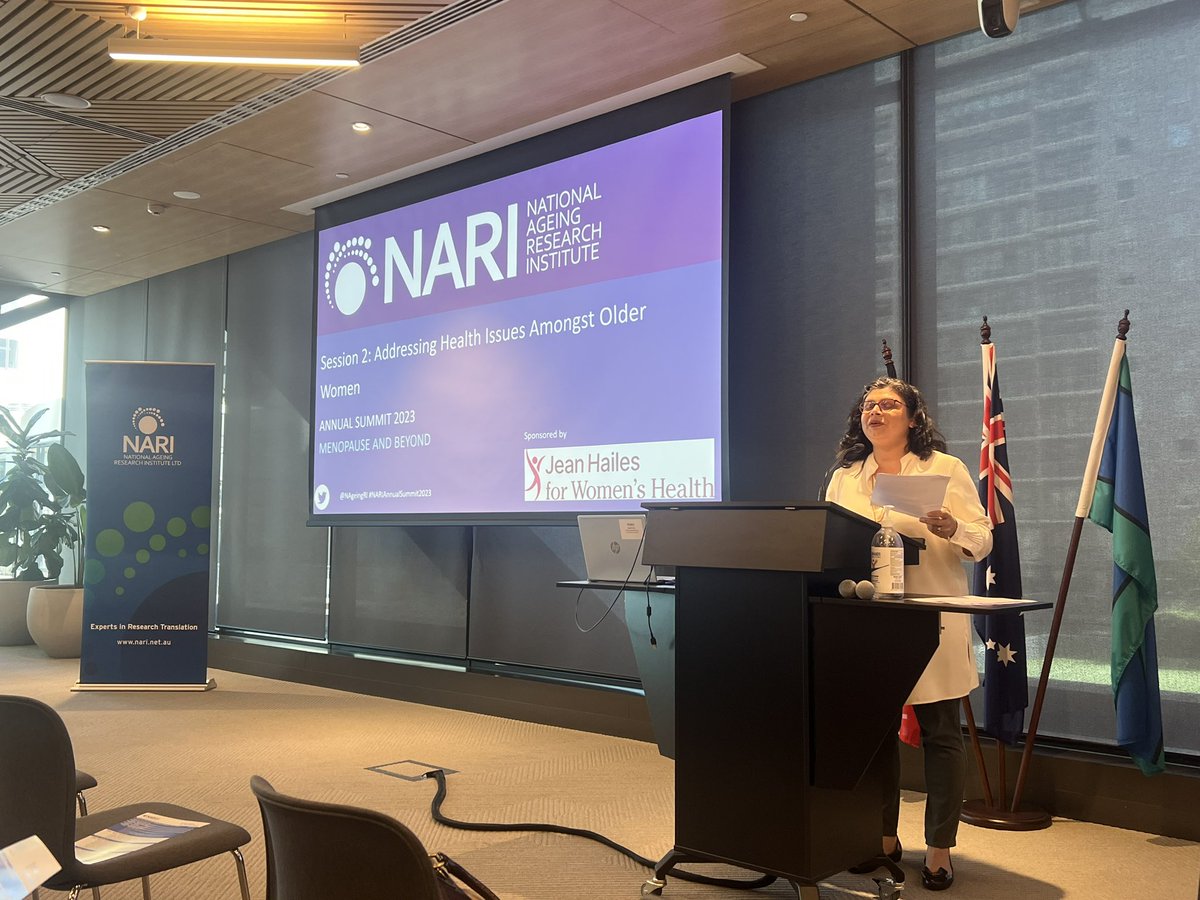NAgeingRI's tweet photo. Chaired by @BiancaBrijnath, this session of #NARIAnnualSummit2023 focused on programs addressing physical and mental health issues amongst older women. @joanostas on continence: @fbatchy on falls; Lindy Moffatt @neuraustralia on mindfulness for older Aboriginal People https://t.co/OSo0gYXw3K