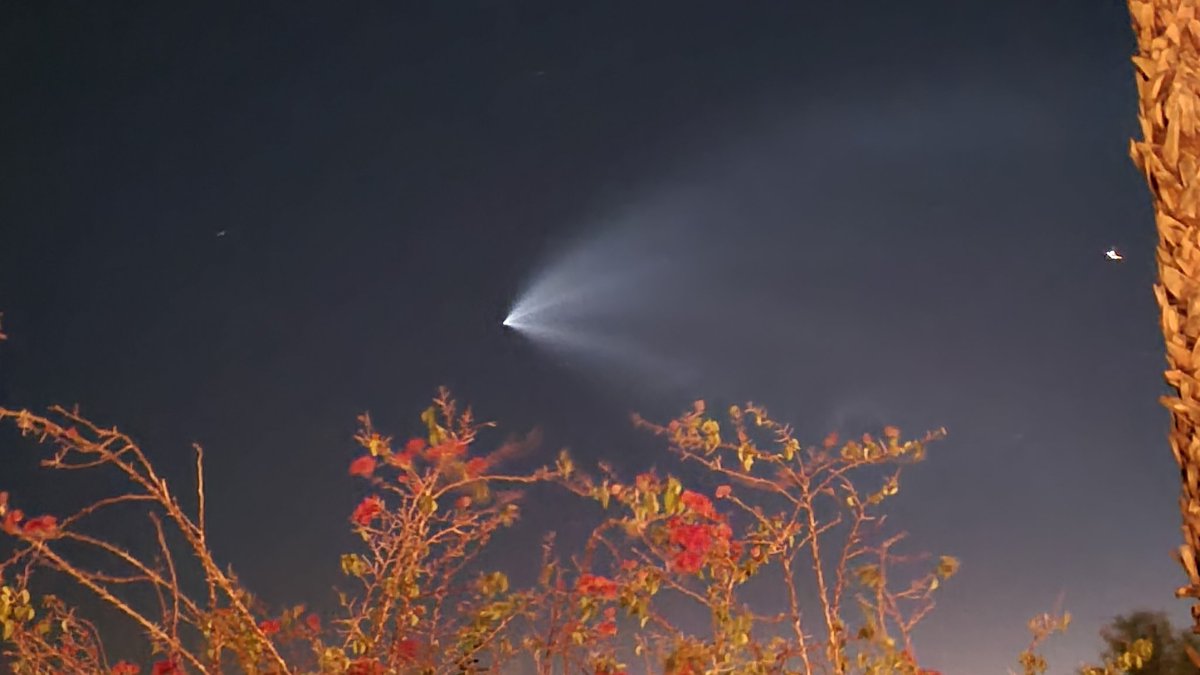 erikakay's tweet photo. Firefly Alpha just launched from Vandenberg. This is the view from Arizona. https://t.co/Wm9IJXFL8i