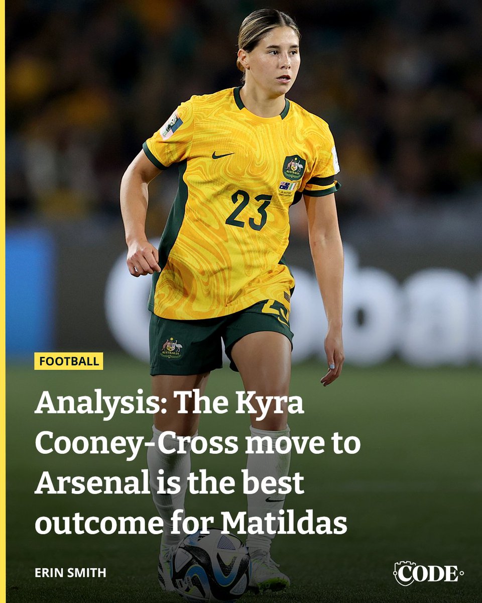 codefootballau's tweet image. Cooney-Cross was courted by European football’s biggest clubs — but her ultimate decision to move to the north of London will have big ramifications for Australia. ⚽

ANALYSIS ▶️ bit.ly/3Pi7cpS

✍️: @_Erin_Smith 

#Matildas | #playertransfer