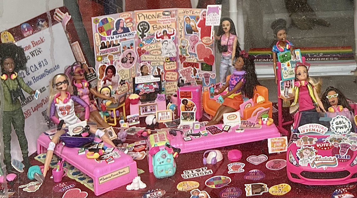 reeseaaron's tweet photo. come on down to the san francisco democratic headquarters in and join a phone bank to save democracy alongside the #barbiephonebank and #barbiecanvas https://t.co/dPOm3sjj0U