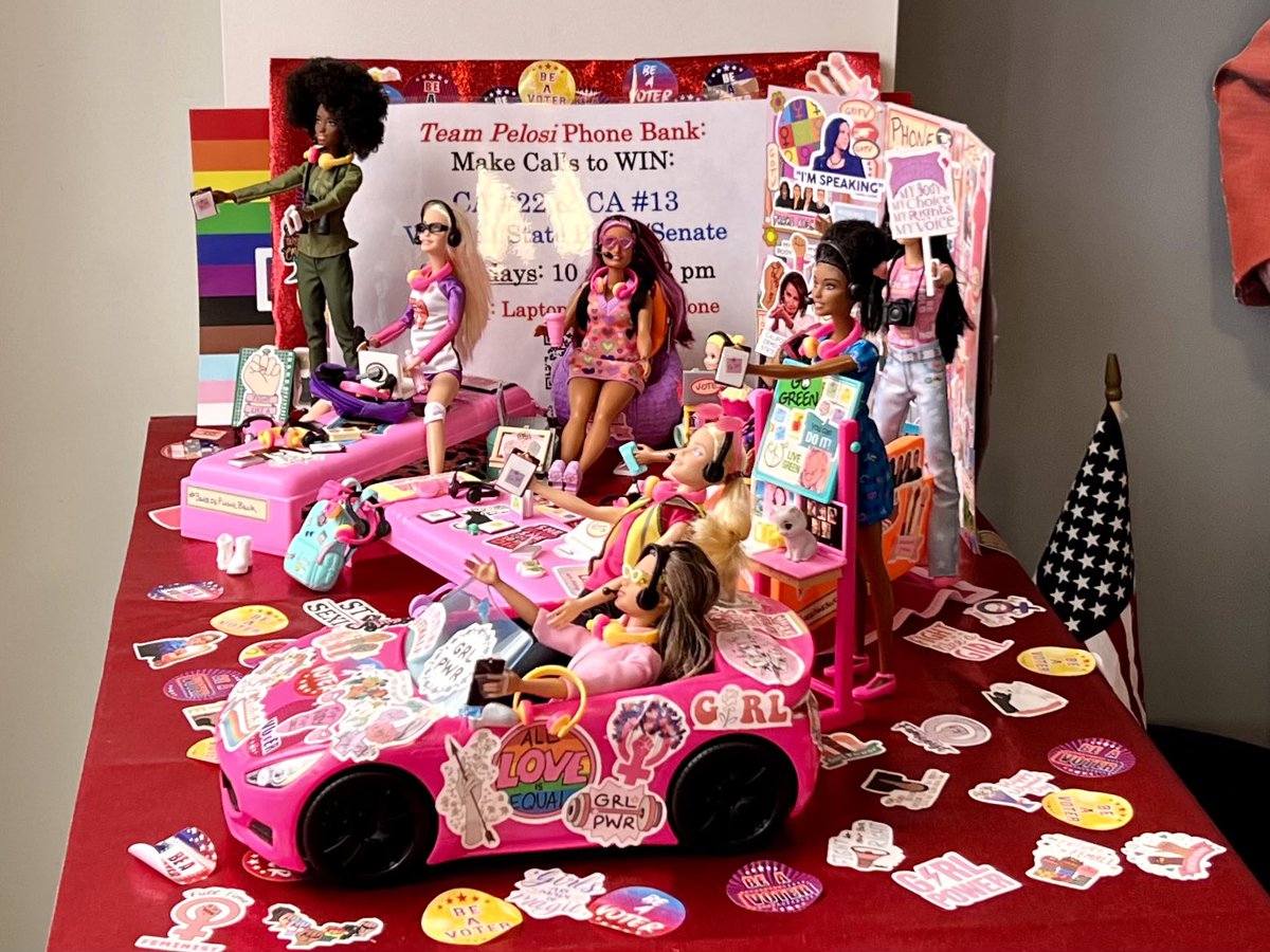 reeseaaron's tweet photo. come on down to the san francisco democratic headquarters in and join a phone bank to save democracy alongside the #barbiephonebank and #barbiecanvas https://t.co/dPOm3sjj0U
