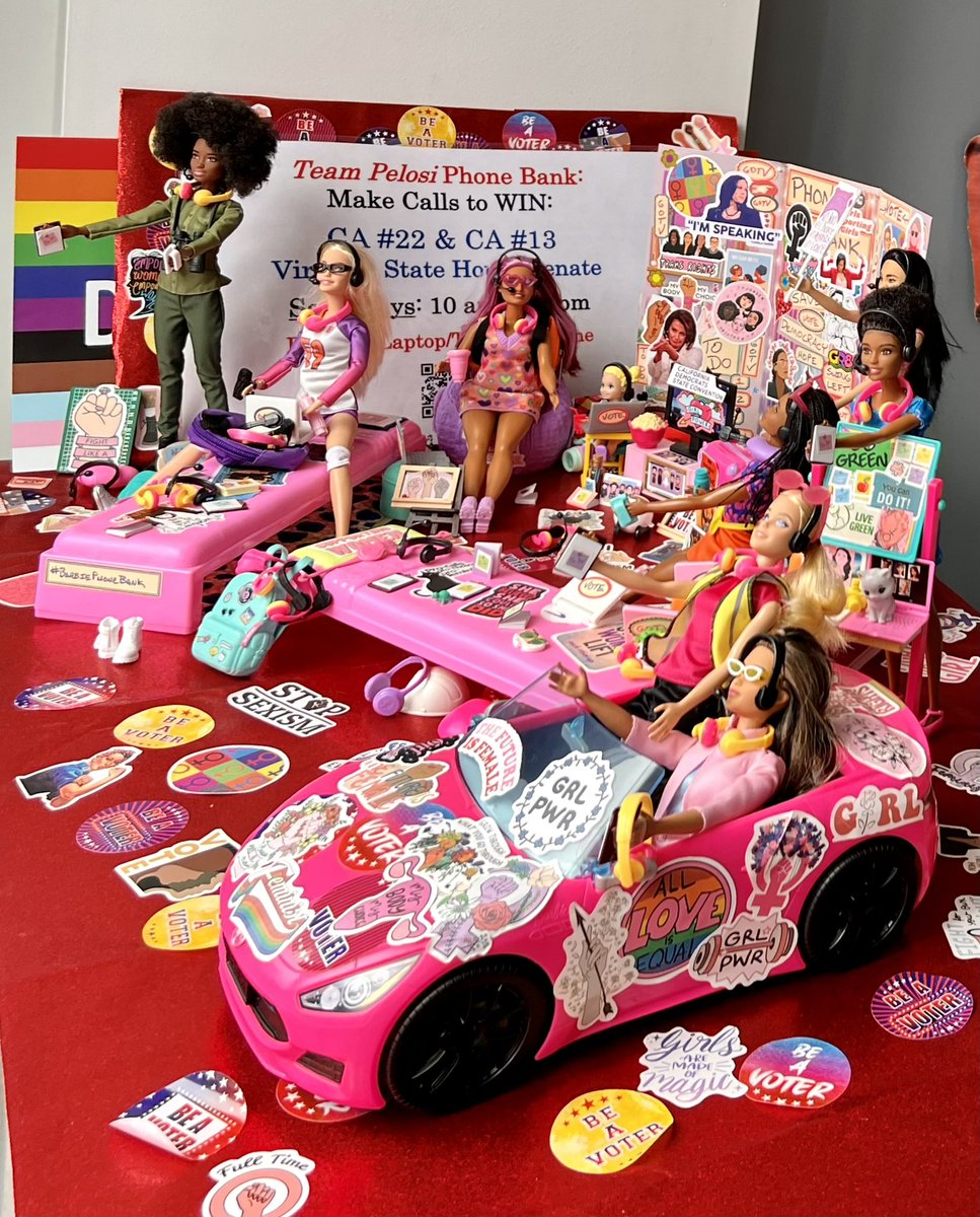 reeseaaron's tweet photo. come on down to the san francisco democratic headquarters in and join a phone bank to save democracy alongside the #barbiephonebank and #barbiecanvas https://t.co/dPOm3sjj0U