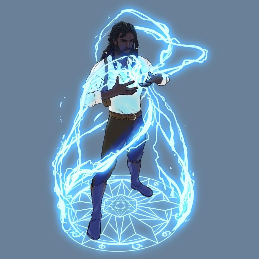 annevictor97's tweet photo. Introducing my D&D character, Darnell! ππ‘οΈ A resilient Black warrior, wielding power in his hand and mystique in a circle's embrace. βοΈβ¨#CommissionComplete #CommissionOpen #ArtCommission #CustomArtwork #Artistry #CreativeWork #CommissionedArt #ArtDelivered #ClientArt https://t.co/d45qgagolP