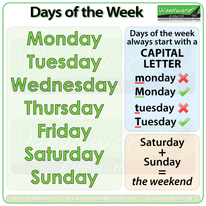 Lesson Video: Days of the Week