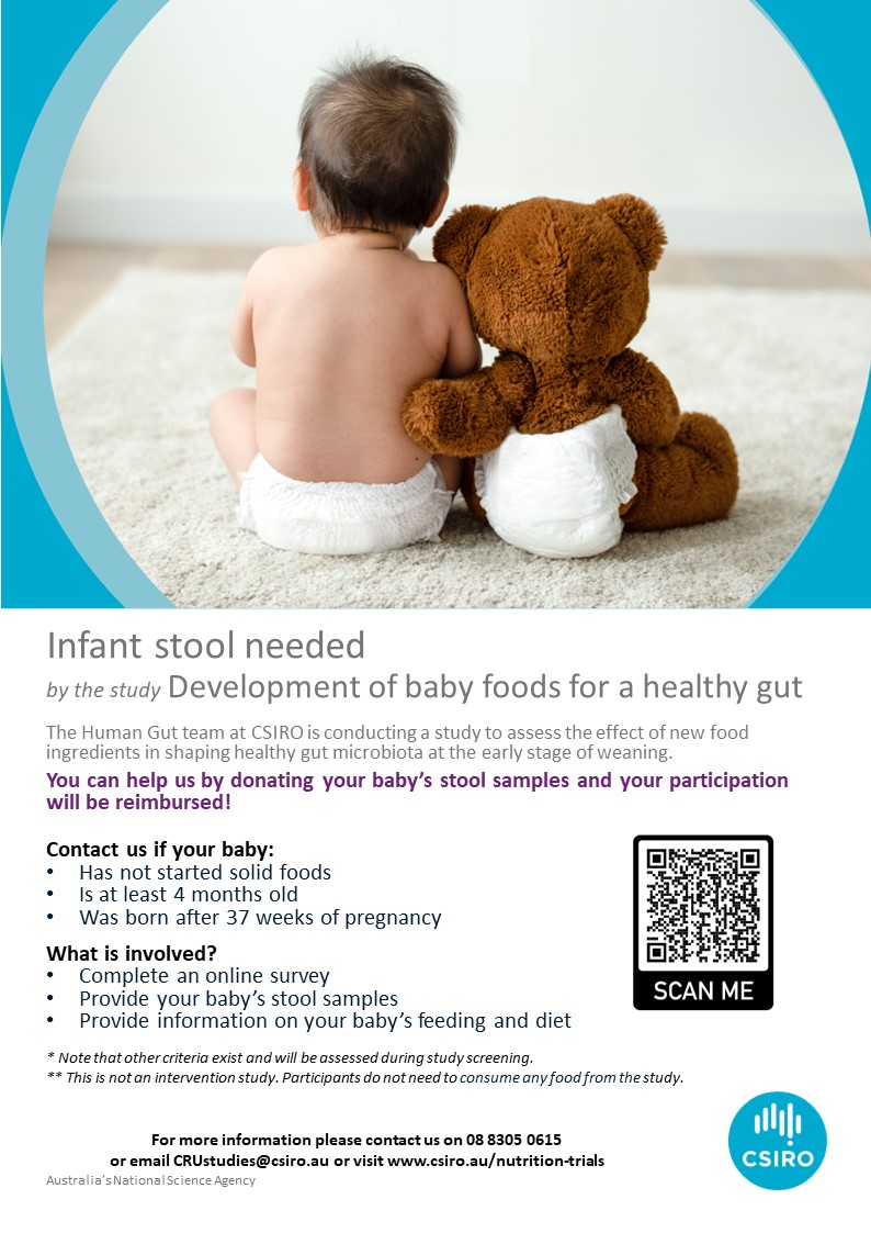 microbiome_dave's tweet photo. Donate infant stool sample and receive a $140 gift card. If you live in Adelaide and your baby is about to start solid foods, you can help us understand how feeding during weaning impact gut health.

info about participating and rego:
https://t.co/a0VC1Hm3Pi

@UniofAdelaide https://t.co/YYJ3qrNXvl