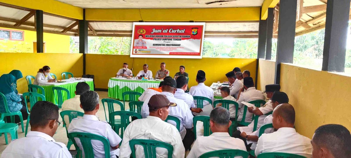 SeputihPolsek's tweet photo. Kapolsek Seputih Raman Ipda Purwanto,S.A.P. bersama anggota hadir di Aula Kecamatan Seputih Raman  dalam rangka pelaksanaan Program Jum'at Curhat.

Giat dilaksanakan dalam rangka menampung aspirasi, masukan serta keluhan terkait tindak kejahatan, gangguan kamtibmas https://t.co/fpUzGbuc4y