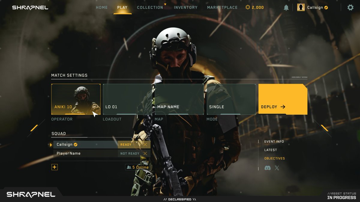 playSHRAPNEL's tweet photo. Early UI iterations of the game lobby!​

What do you think?​

﹝WIP﹞ https://t.co/k3EPdwb5nM