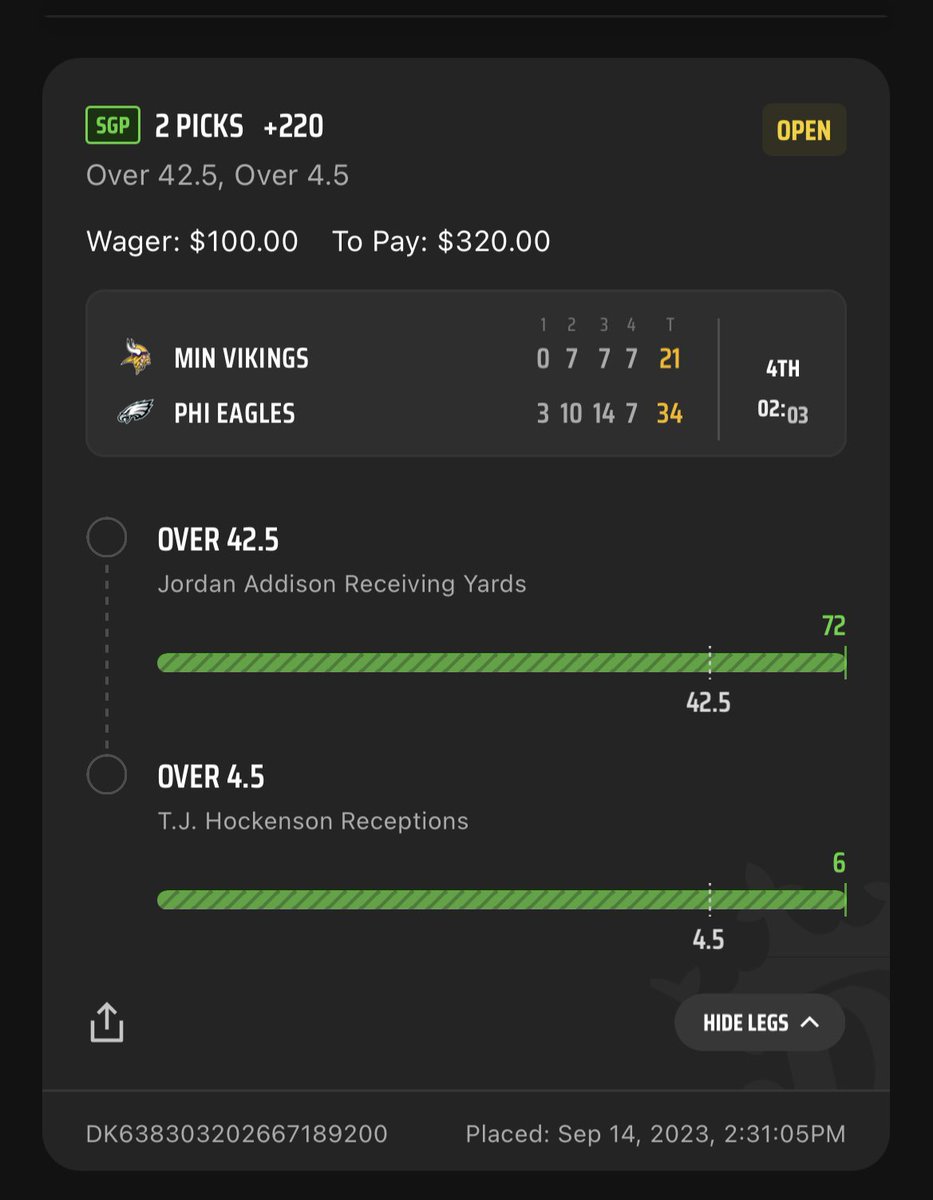 EKFecko's tweet photo. @CodyBrownBets Man big sweat there https://t.co/Ss3yhx7yuv