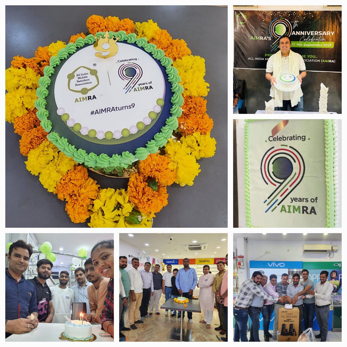 AimraIndia's tweet photo. Kudos to team Rajasthan and President Mr Sunil Gupta Ji for celebrating the 9th Anniversary in grand style across Rajasthan! 🎉🙌🇮🇳 Around 22 district locations witnessed the festivities, with 126 cakes being cut in Jaipur city alone, bringing together retailers, distributors, and brand employees. 👏 

Their efforts extended beyond mere celebration, as they also generously donated cow food and food for the needy, demonstrating their commitment to social responsibility. Additionally, a successful blood donation camp was organized, emphasizing the importance of giving back to the community. 🐄❤️

This anniversary celebration has undoubtedly promoted unity and togetherness throughout the state, fostering a sense of camaraderie among all participants. 🤝 Let's celebrate this remarkable achievement and the impactful initiatives undertaken by #TeamRajasthan & #PresidentSunilGupta, #SunilModi, #HarnamSingh
#SandeepAneja

#RajasthanPride #AnniversaryCelebration #CommunityEngagement 🎊🎂🍰🩸🏥🌾🤲💪🚀🤝🙏

#SocialResponsibility #GivingBack #UnityInDiversity #CelebratingWithPurpose #MakingADifference #CommunitySupport #ServiceToSociety #RajasthanStrong #TogetherWeStand #9thanniversary 

@Xiaomi @XiaomiIndia @realmeIndia @realmeglobal @Apple @SamsungIndia @Samsung  @OPPOIndia @oppo @Vivo_India @OnePlus_IN @NokiamobileIN @reliancejio @GoogleIndia 

@Bajaj_Finserv  @Paytm @PineLabs @TVSCredit @HomeCredit_In @hdbfsl @ZestMoney @Meta @PineLabs @Meta

@HDFC_Bank @IDFCFIRSTBank @ICICIBank @TheOfficialSBI
@KotakBankLtd 

@DPIITGoI @minmsme @YASMinistry