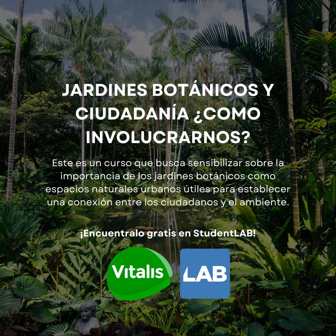 CanopyLAB_LATAM's tweet image. 🌿 ¿Interesado en #JardinesBotánicos? Descubre su importancia en las ciudades:
✔️ Funciones esenciales
🌎 Ubicación global
🌱 Actividades emocionantes
🤝 Contribuye a la #conservación

¡Curso gratuito de @ONGVitalis en #StudentLAB!
🔗student.canopylab.com/public/course-…

#EducacionAmbiental