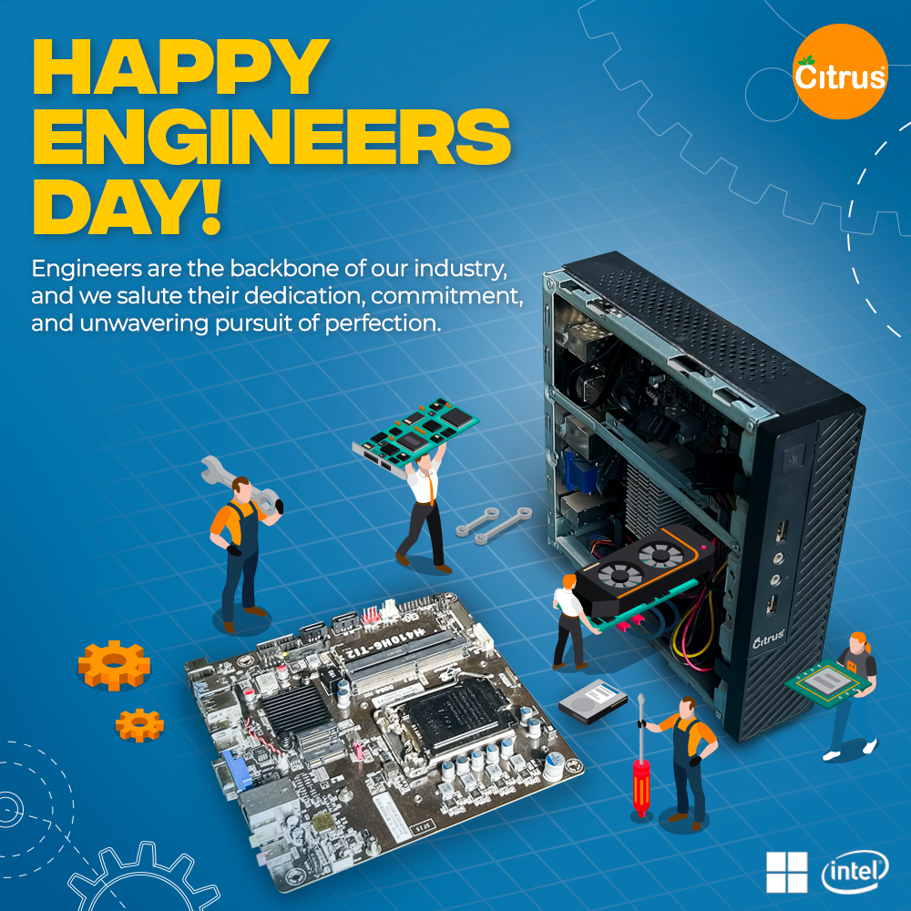 citrusume's tweet image. Happy Engineers Day! At Citrus, we want to take a moment to thank each of you for your devotion to our company as we honour the incredible accomplishments of engineers today. 

#EngineersDay2023  #compactcomputing #computerengineer #MiniPC #thinclients #engineersrock`