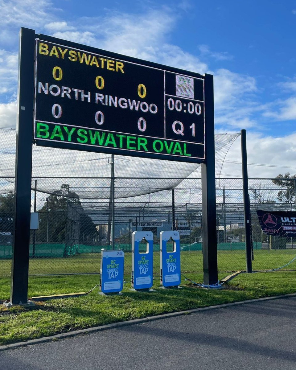 YVWater's tweet photo. As the Eastern Football Netball League grand finals heat up this weekend, be sure to stay #StayHydrated. ๐ฐ โ๏ธ ๐
Look out for these drinking fountains and #ChooseTap. Good luck to all the teams! ๐
#ChooseTap #FootyFinals #Footy #Grassroots https://t.co/smTKPtLxof