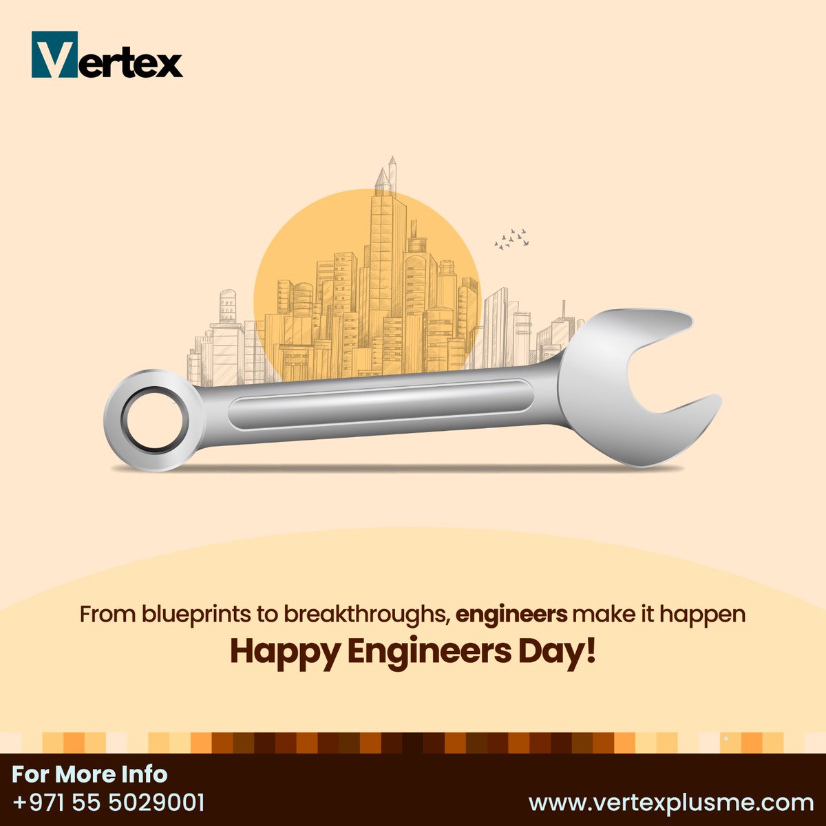 vertexplusme's tweet photo. "Saluting the architects of progress on this Engineers Day. 
Innovators at VertexPlus build bridges to the future! 
Happy Engineer’s Day!!
Contact us now for Service!!
Website: https://t.co/A2E5lGn393 
Contact us : +971 55 5029001 
#RopeAccessServicesDubai #VertexPlusDubai https://t.co/znQatk6wCF