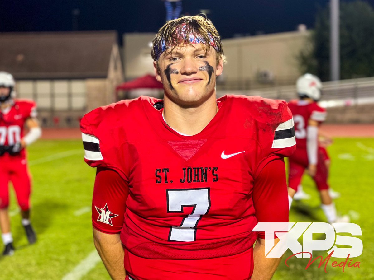 TXPSMedia's tweet photo. Newly announced Trinity QB Commit Stephen Gill looked impressive as always in the Mavs win over Second Baptist.

The ‘24 gunslinger has had an amazing start to the year and looks to continue that into district play and ultimately a state championship. 

@TUFootballTX | #txhsfb https://t.co/cbgBrxuhlY
