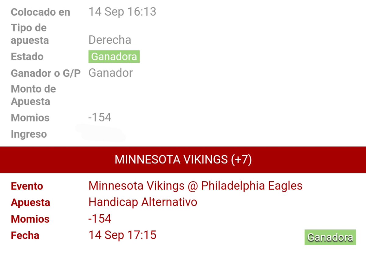 GANAMOSSSSSSSS🔥✅ 

Eagles vs Vikings 34 - 28 (+7) ✔️

Me siento raro publicando a estas horas y en estos deportes

Pero todo sea por compartirles las apuestas del colega <a href="/teamleyva0/">Leyva</a>

Mientras sigan apoyando las estare compartiendo 

Enhorabuena🥳
