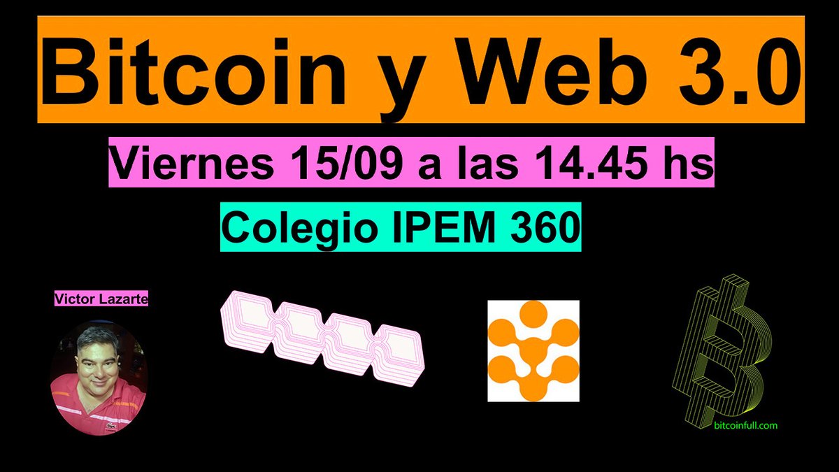 victorhlazarte's tweet photo. 🌎Evento de #rootstockers. Sobre #Bitcoin📷 y #Rootstock . Colegio IPEM 360, 6° Año B  Viernes 15 de setiembre 2023, 14.45 hs Argentina. 📷
@rootstock_es @rootstock_io @RIFtechnology https://t.co/3Yyua8RWoq
