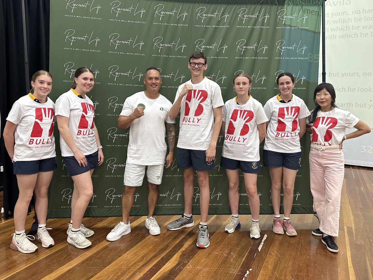 MackayHoly's tweet photo. This week, Year 9 students attended an interactive Triple B Bullying workshop with Represent Life to explore bullying, how someone can be bullied and how bystanders play an important role too.
#BullyingNoWay #StopBullyingNow https://t.co/U7xyHhDjGl