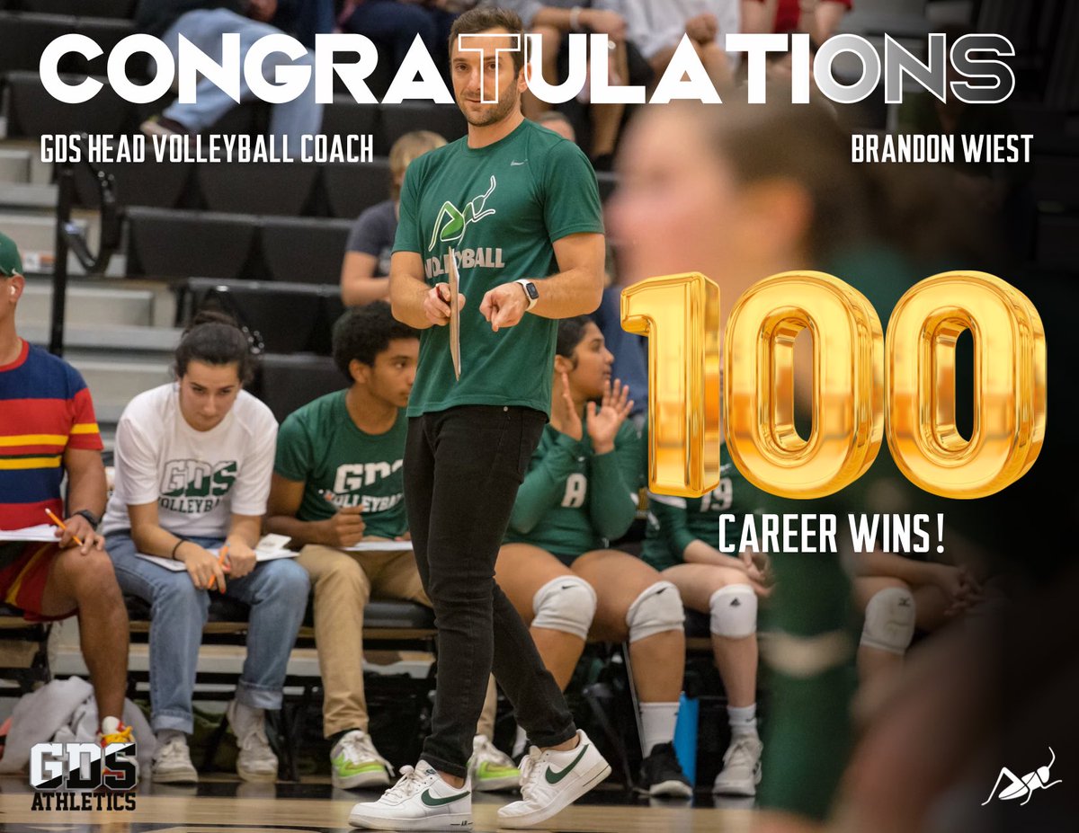 With tonight’s win over NCS, Brandon Wiest notched his 100th win as GDS Head Volleyball Coach. Congratulations, Brandon! 

📸: <a href="/CoryRoyster/">Cory F. Royster</a> 

#GoHoppers