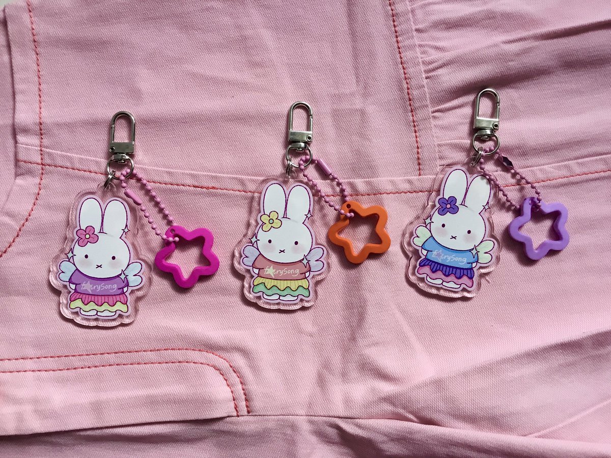 starryoni's tweet photo. fairy miffy keychain 🧚🏻‍♀️ https://t.co/6owUhfe2mN