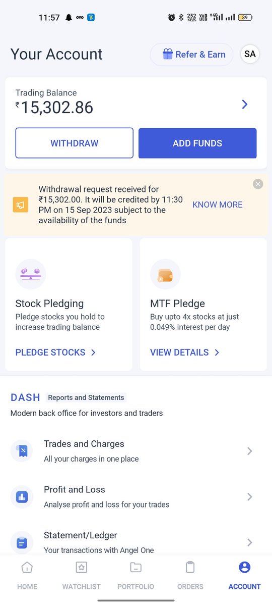 syednatique3's tweet photo. @AngelOne Being so big company u have shortage of funds of 15k ...???
I am a middle class man &amp; I hav sold d  shares due to some emergency &amp; amount is deposit in the angel a/c but it's showing tht it will deposit till 11.30 subjected to the availability of funds ... https://t.co/UWFKqnQP4J