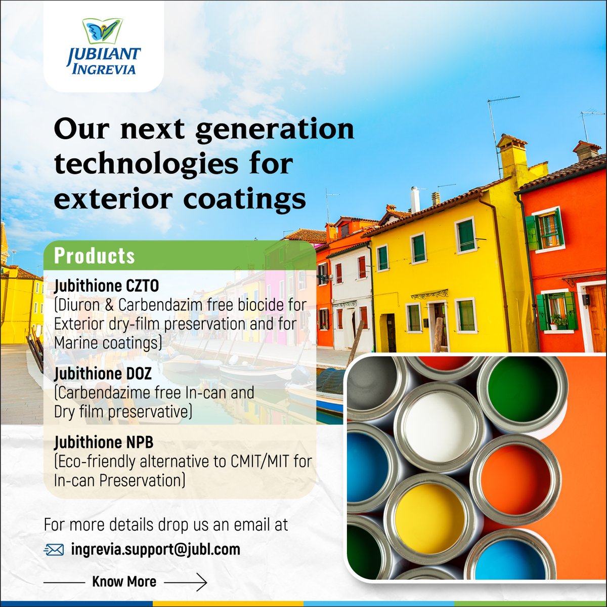 ingrevia's tweet photo. Synergism is the best approach to have more eco-friendly & highly efficacious #MicrobialControlSolutions at low dosage & cost
Explore our Next Generation technologies for various industrial applications
Drop us an email to ingrevia.support@jubl.com
#AntiMicrobials #Jubilant https://t.co/c8LG7HbbvA