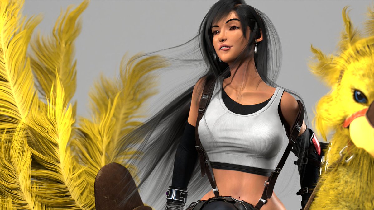 JhobertDraw's tweet photo. WIP v2 - #TifaLockhart #CGI 
Lot to do yet, but close to the end
Fun fact: After the trailer of #Rebirth i have the idea to do tifa on the #chocobo.
#Tifa #FinalFantasyVII #ファイナルファンタジー7 #3DCG #Blender3D #zbrush #3dart #3dprint #FinalFantasyVIIRebirth https://t.co/Yu01w3VV4b