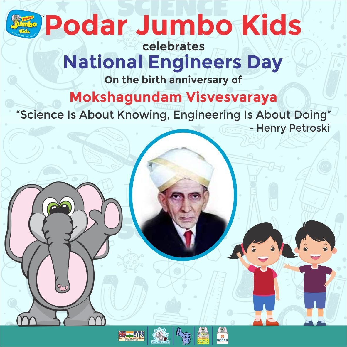 kids_podar's tweet photo. #NationalEngineerDay #EngineersDay2023 #EngineersDay  
#nationalengineerday #Visvesvaraya  #MVisvesvaraya #MokshagundamVisvesvaraya #BharatRatnaEngineer #BharatRatna #Appreciate #Society https://t.co/Lm0G96b4BX