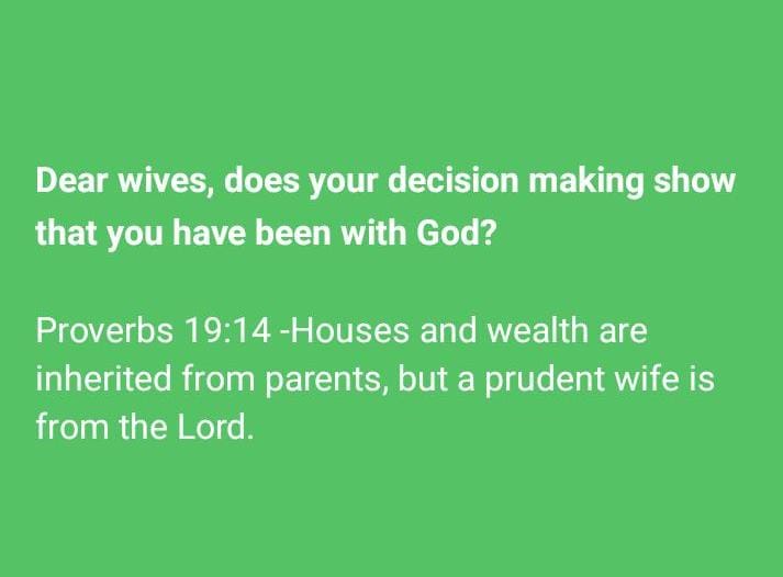 golidefm's tweet photo. Dear wives, ponder upon these words..... https://t.co/z0iV1AJxcf