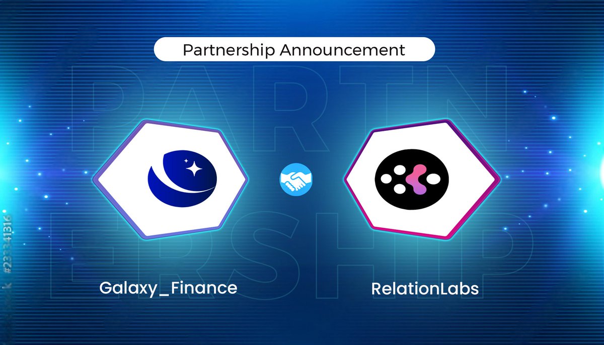 GalaxyFintech's tweet photo. 📢Partnership Announcement📢
We're thrilled to announce 🎙️that @relationlabs has participated in our journey as strategic partner 🤝.
#Relationlabs is a semantic #SBTs, encode social relationships on #Web3.
Cheers to a new beginning 🎉
#AI #DeFi #GPT4 https://t.co/Y0Le3LAP9q