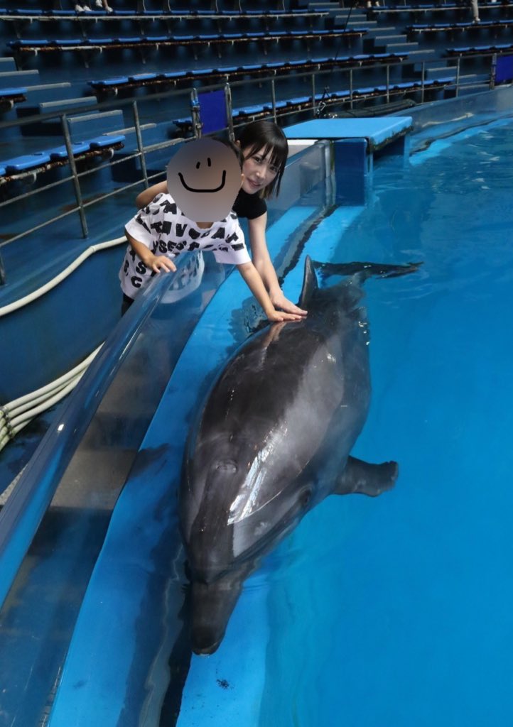 社長のご家族に水族館連れて行ってもらった🥹❣️久しぶりにイルカ触っ