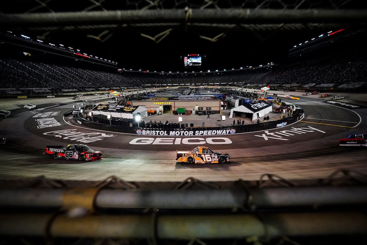 TylerAnkrum's tweet photo. P.23 in Thursday night’s battle under the lights at Bristol.
Not the finish we were hoping for, but refocusing our efforts on Talladega in two weeks.
#NASCAR #NCTS #LIUNA #YourUnionWorkforceSolution #TeamToyota #HRE #ItsBristolBaby https://t.co/Q67lbIinJG