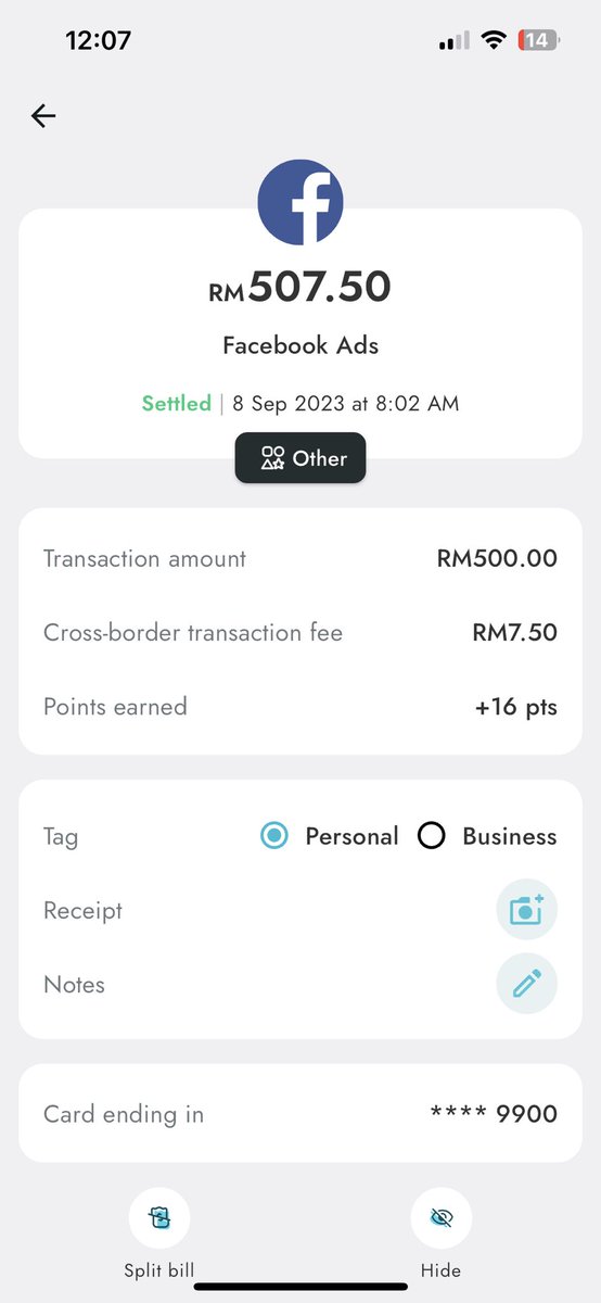 Senyap2 ye bigpay buat kerja.. sblom ni xde, hari ni aku baru perasan ada caj cross boarder.. bye bigpay !!