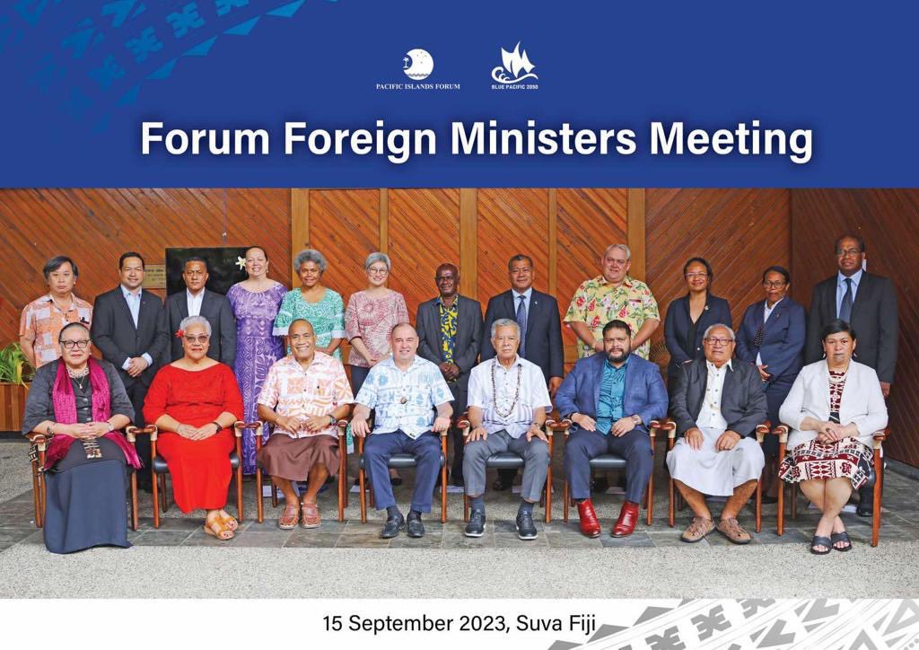 NanaiaMahuta's tweet photo. Vinaka vakalevu Suva🙏! Pleased to be in 🇫🇯, alongside fellow @ForumSEC Foreign Ministers, to talanoa on issues of shared importance to #BluePacificContinent — climate change, international engagement, regional cooperation & strengthening collective resilience🤝#PacificPriorities https://t.co/GbrOPhHKHJ