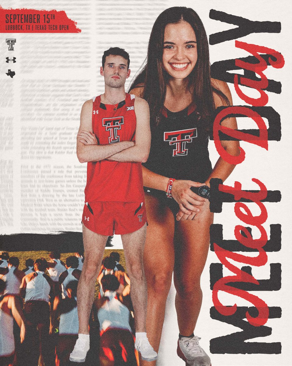 MEET DAY in the 806 ‼️

📍 LCU Cross Country Course
📏 Men's 8k - 9 am
📏 Women's 6k - 9:40 am
📊 wreckem.co/TTUOpen

#WreckEm