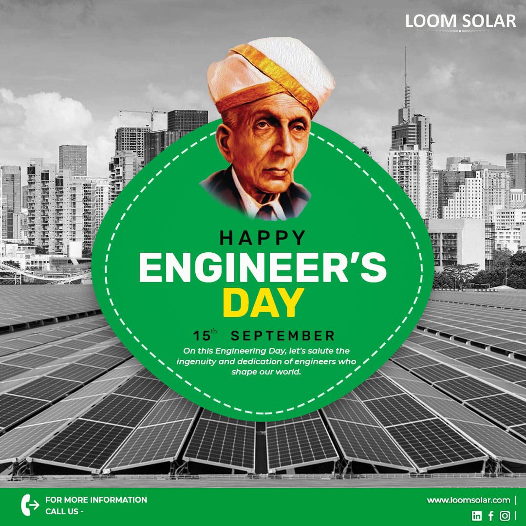 LoomSolar's tweet image. A heartfelt tribute to the #Engineering Father of the Nation Bharat Ratna Shri M. Visvesvaraya Ji on his Birth Anniversary.
Wishing a very #HappyEngineersDay to all #enginee

#EngineeringDay #Innovation #EngineerLife #EngineeredSolutions