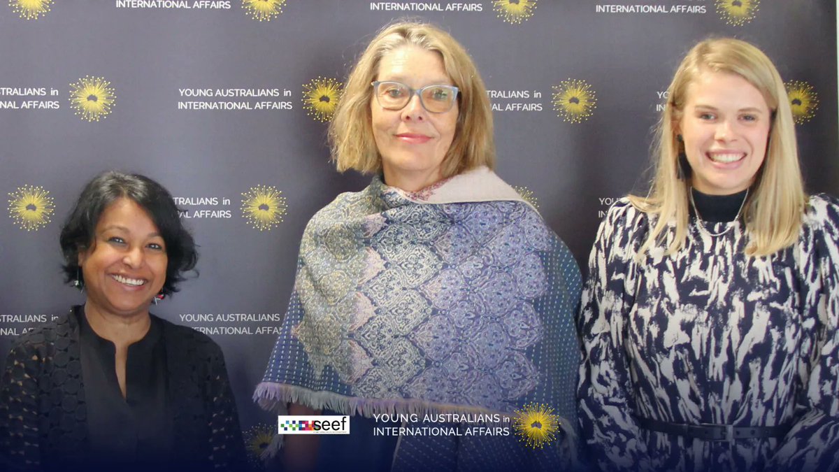 YoungAustIntAff's tweet photo. For our second #Future23 panel we delved into the realm of #diplomacy and were inspired to deepen our engagement with day-to-day #foreignpolicy.
β¨ Thank you to @DKambAUS Ambassador for Denmark, @binadcosta from @ANUBellSchool, and Emma Roberts from @DFAT for joining us today! https://t.co/KiFmJFcN6R