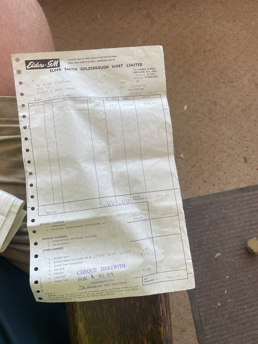 DanSchilling89's tweet photo. Going through some of my grandma and grandpas stuff as they’ve both passed, here’s some photos from 1970, 1 photo is a wool clip, which sold 6 bales for about $96 a bale, and the other is 100 lambs sold for $3.30 each. Not per kilo, a whole lamb https://t.co/uUcOSNso3z