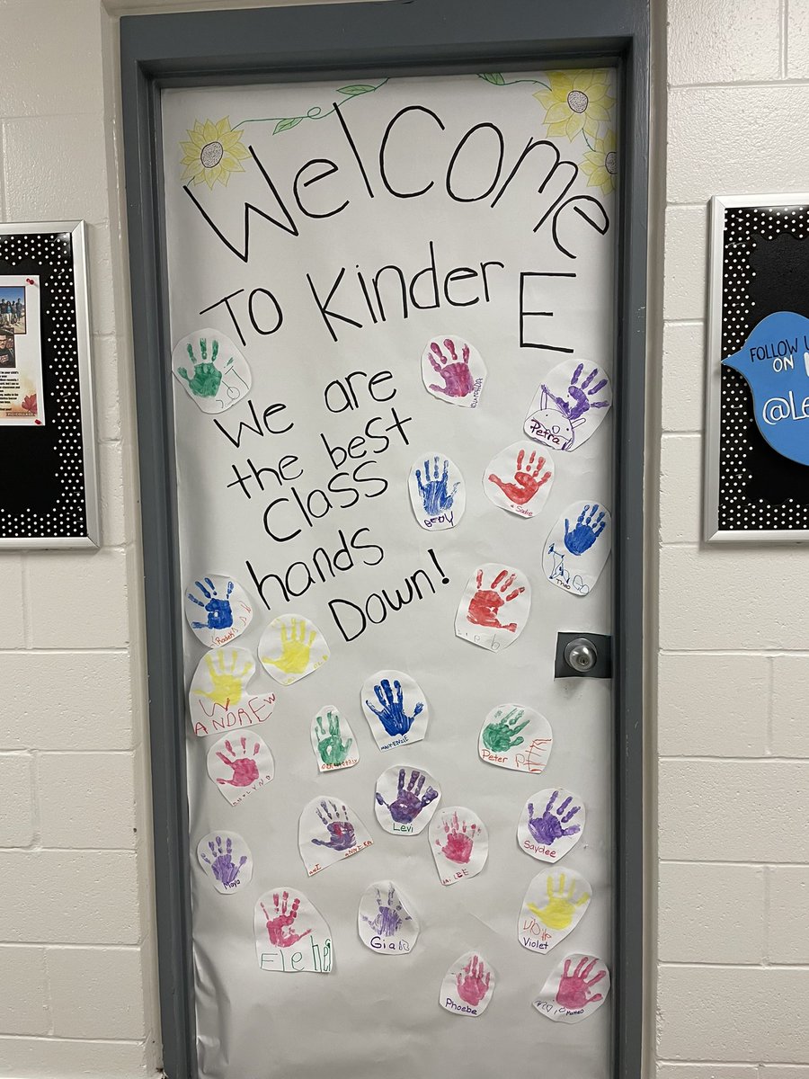 Thank you to all the families who stopped by tonight to see us at our open house. Our door is always open (except for in this pic of course) #Kindergarten #ocsb #ocsbKinder