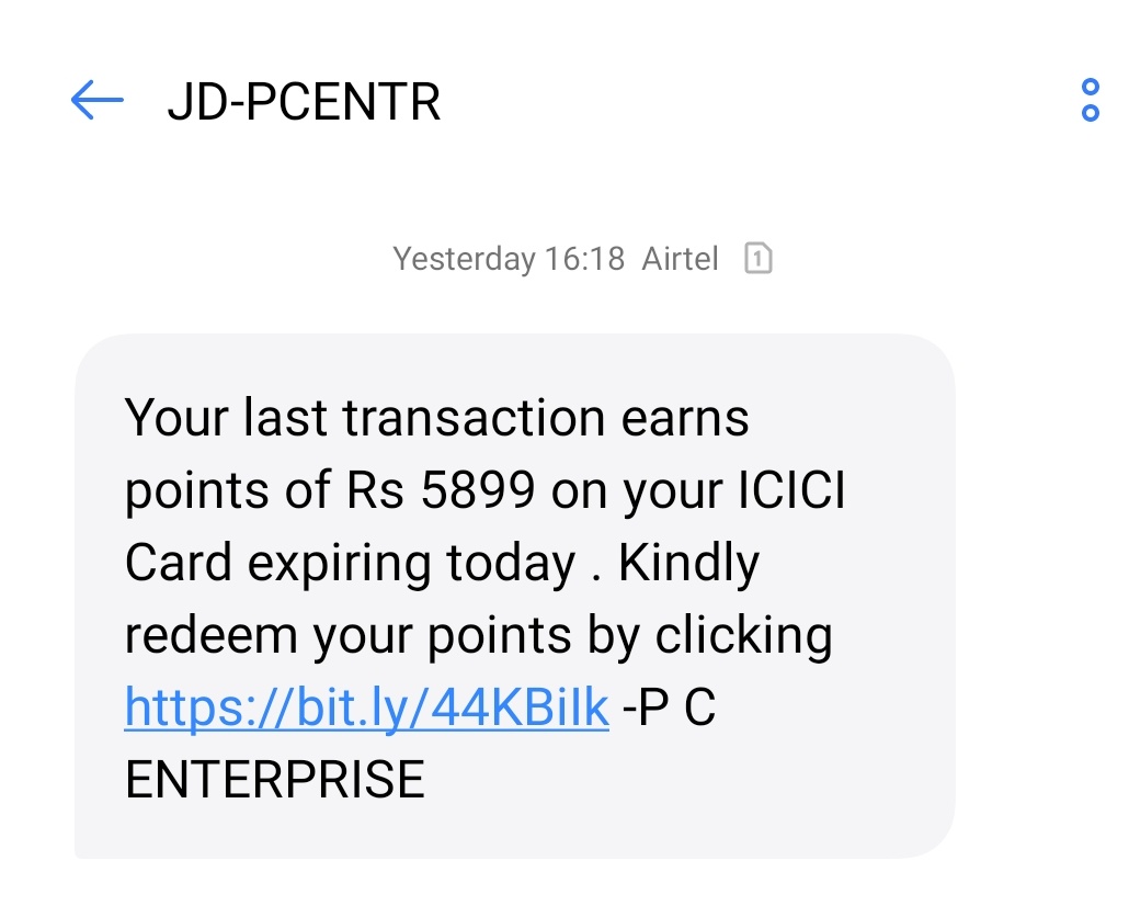 GopalThakur8's tweet photo. @cromaretail @CP_Noida @CrimeBranchDP @ICICIBank seems this is suspicious and amazed how this message received same day the card swiped at @cromaretail store. Coincidence or potential crime" https://t.co/aiEcFPBMad