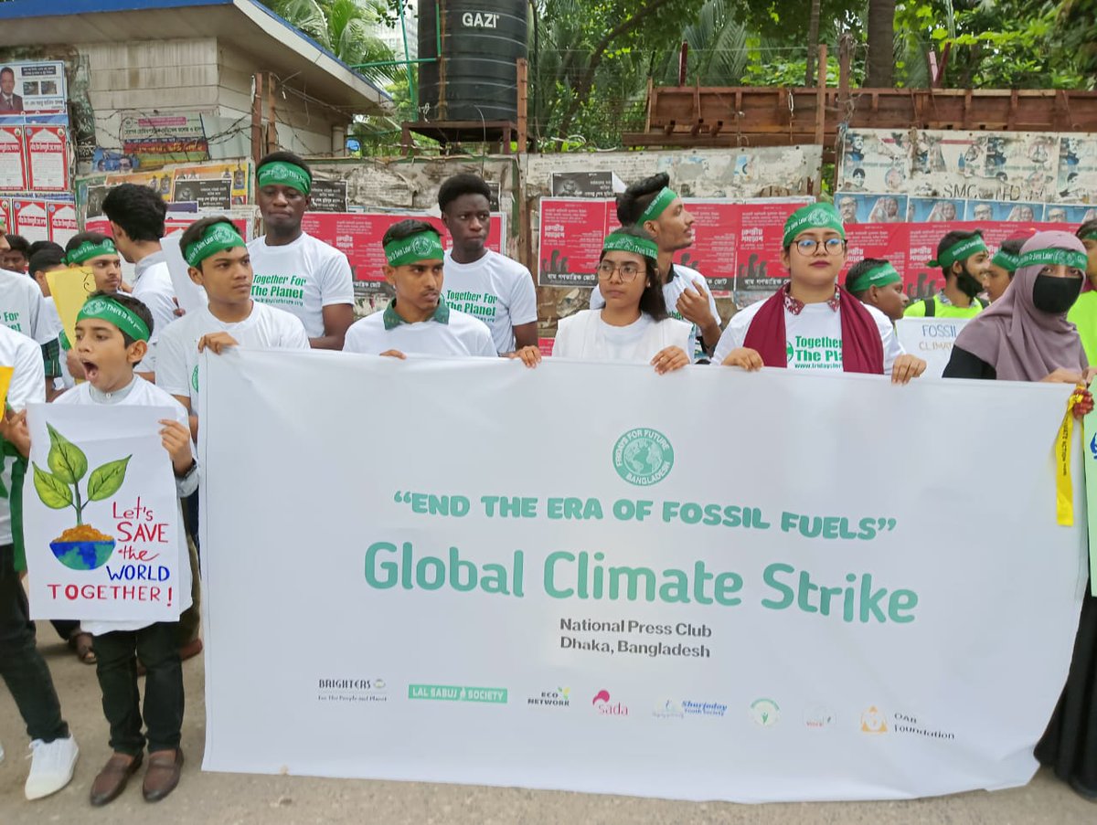 End the Era of Fossil Fuels! Global Climate Strike, Dhaka, Bangladesh! @GretaThunberg @Fridays4future #EndFossilFuels #ClimateStrike