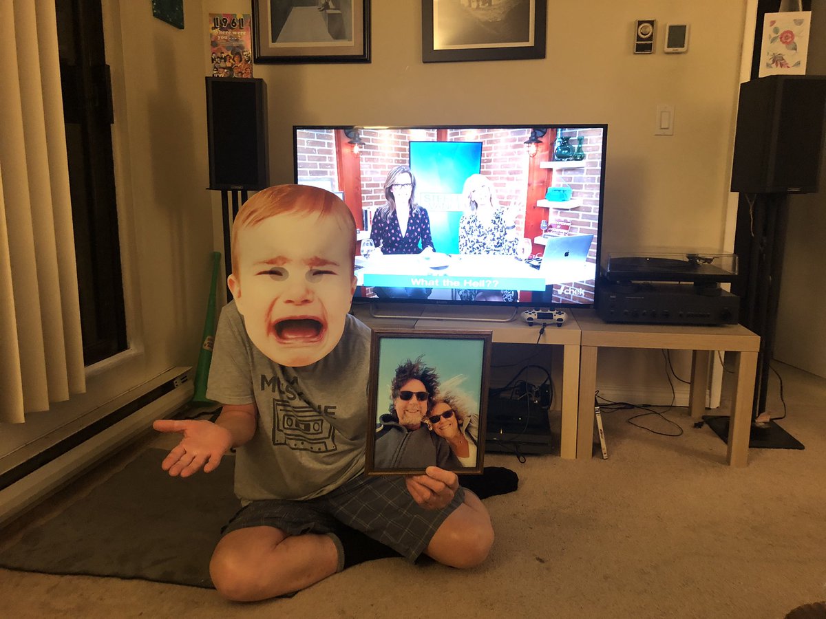 @jodyvance @steeletalk #viewingparty Baby’s upset because Erin and Steve are only showing a photo 🤣🤣