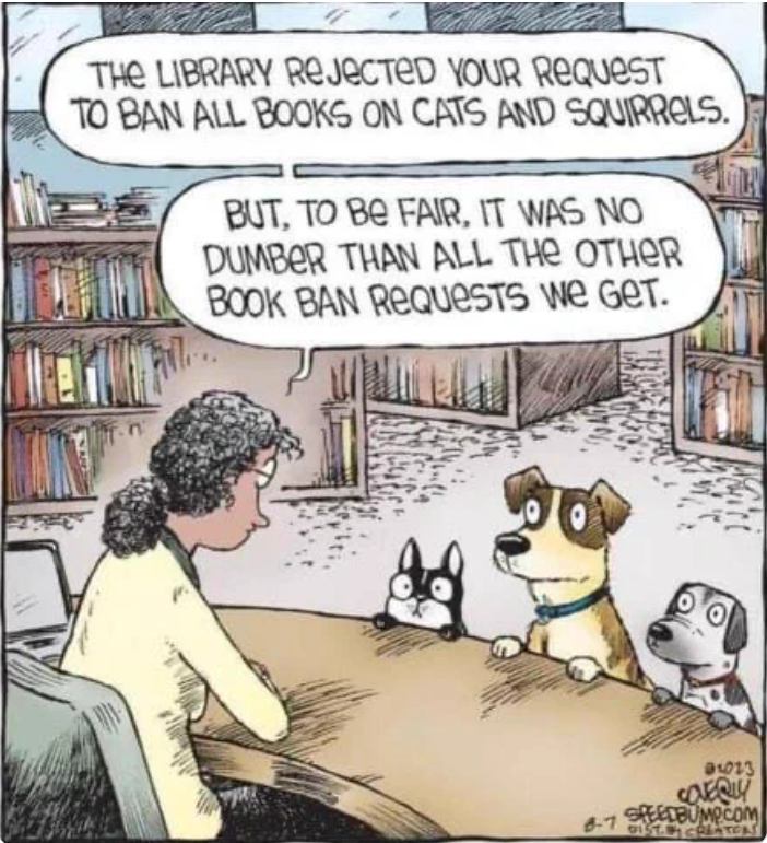 The library rejected your request.... (Via <a href="/speedbumpcomic/">Dave Coverly</a>) #squirrels #squirrelrefuge #squirrelrescue #stevecoverly #speedbumpcomic