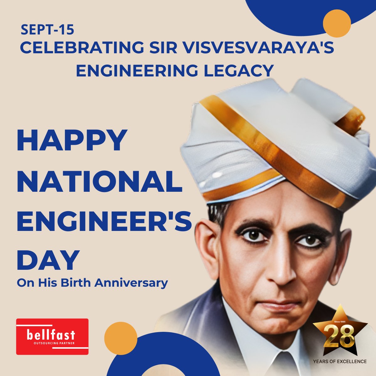 bellfast_india's tweet photo. #NationalEngineersDay Today, we celebrate the remarkable contributions of engineers worldwide, and in India, we pay tribute to the visionary Sir Mokshagundam Visvesvaraya on his birth anniversary.

#NationalEngineersDay #Innovation #bellfast  #Inspiration #bmpl #Visvesvaraya https://t.co/E8LadOxiHs