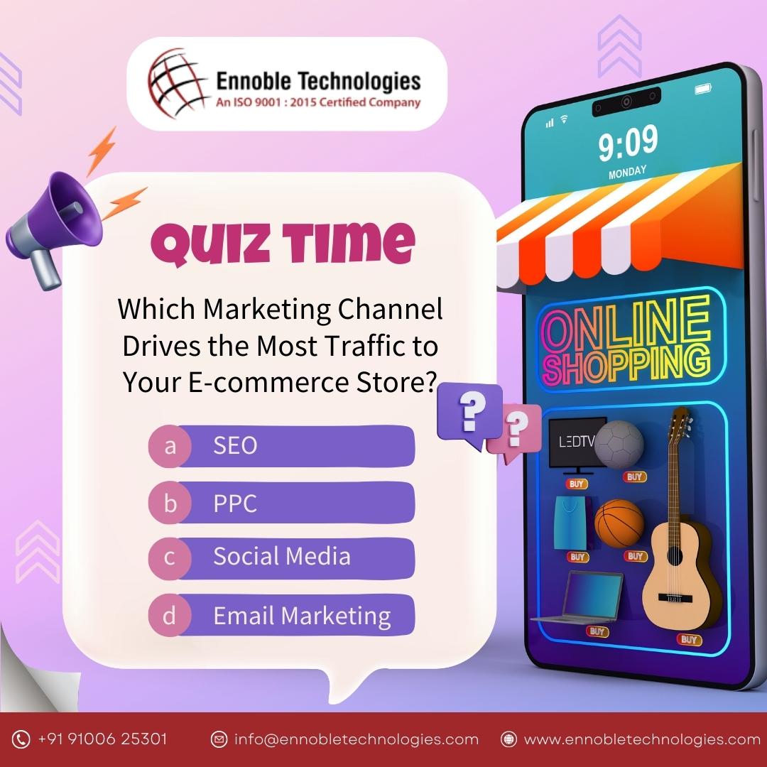 EnnobleTechno's tweet photo. Curious About Your Best Traffic Source? Take Our Quick Quiz!
π: SEO
π: PPC
π: Social Media
π: Email Marketing
Visit : https://t.co/WyWyCQ9TRe
#marketingchannel #trafficsource #socialmedia #emailmarketing #social #email #marketing #media #ppc #quiz #seo #EnnobleTechnologies https://t.co/8tC61tHwZT