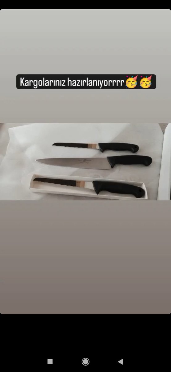 Çok güzel haberler alalım insallah hepimiz 
Bende çokça sipariş🤲
Kampanya şef bicagi veekmek bıçağında devam ediyor 🤗
Bu fiyata kaçmaz demedi demeyin 
2 bıçak 250 tl🥳 kısa süreliğine ,çünkü kargo anlaşma sürem doluyor minimum kargolar 67 tl olacakmıs , 38 tl iken alın derim 🎉