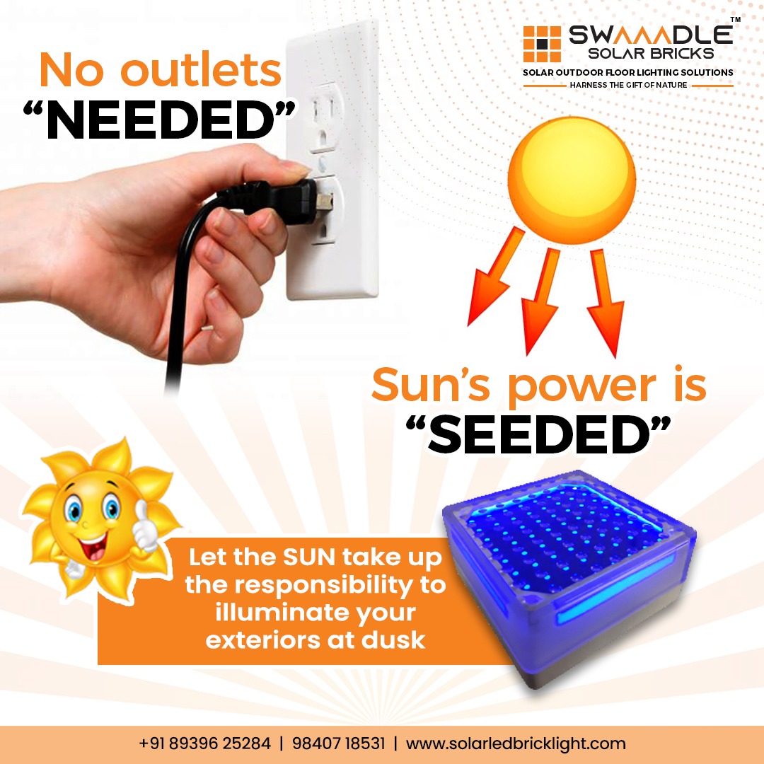 The eco-friendly choice that keeps on SHINING! Harness the endless power of the sun with solar bricks!
#SOLAR #solarenergy #SolarPower #outdoors #DesignYourOwn #designs #decoration #innovation #InnovationUnleashed  #Sustainability #sustainable #sustainablefuture #ecofriendly