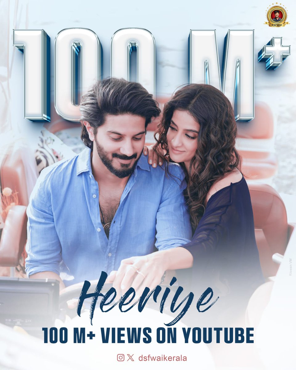 DqRepublic's tweet photo. 100 million views and counting! 🎉 
The magic of #Heeriye continues to captivate hearts worldwide. 💫 

#HeeriyeHits100M 💎🙌

▶️ https://t.co/YYiY6m7RZG…

#DulquerSalmaan #Arijitsingh 
@dulQuer @jasleenroyal https://t.co/pkkJXk6INJ