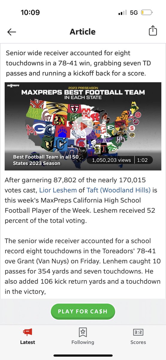 Lior Leshem (@liorleshem13) on Twitter photo Blessed to be recognized as the <a href="/MaxPreps/">MaxPreps</a> California Player of the Week! Couldn’t do it without the mastermind of <a href="/CoachEmmerson/">Coach Fred Emmerson</a> trusting me with the ball and <a href="/devonconroy16/">Devon Conroy</a> with delivering it. Thank you to all coaches and players who pushed me to this point, but we are not done. Blessed to be recognized as the <a href="/MaxPreps/">MaxPreps</a> California Player of the Week! Couldn’t do it without the mastermind of <a href="/CoachEmmerson/">Coach Fred Emmerson</a> trusting me with the ball and <a href="/devonconroy16/">Devon Conroy</a> with delivering it. Thank you to all coaches and players who pushed me to this point, but we are not done.